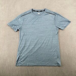 Hind Running Hydra Mens Blue Space Dye Performance T-Shirt Short Sleeve Medium